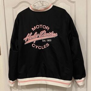 ‼️ PRICE REDUCED …..Harley-Davidson Black Jacket with Pink and White Trim 2XL